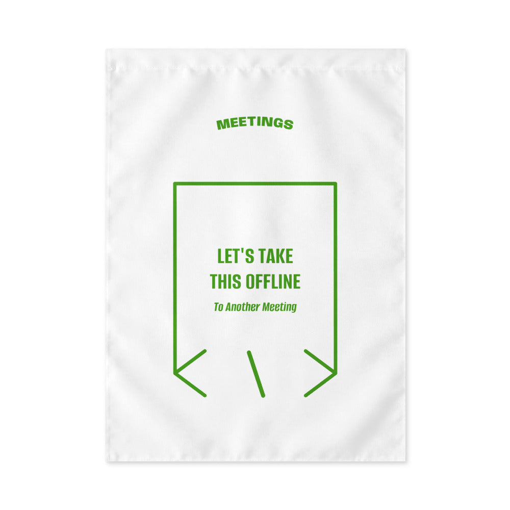 Let's Take This Offline — White Green back mockup