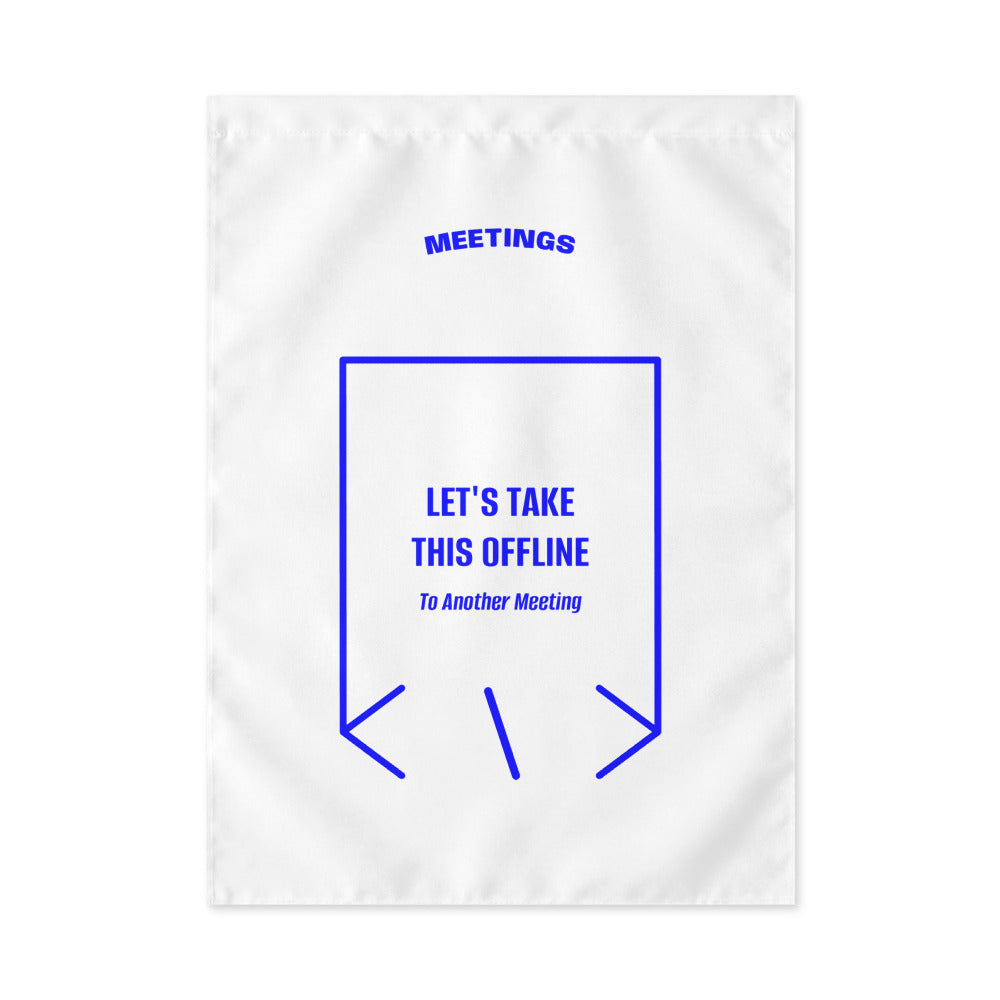 Let's Take This Offline — White Blue back mockup
