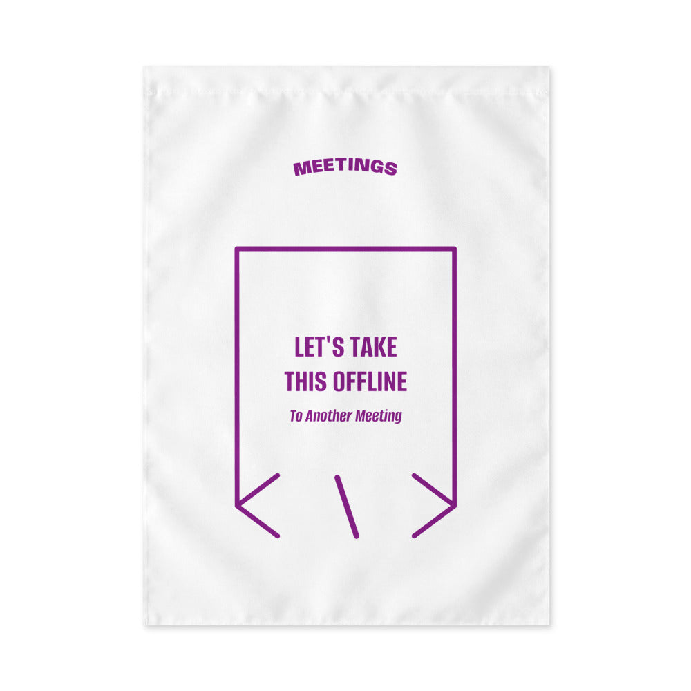 Let's Take This Offline — White Purple back mockup