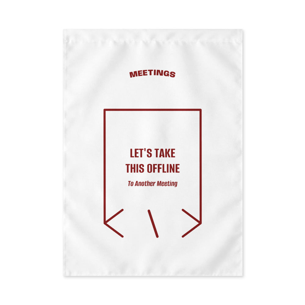Let's Take This Offline — White Maroon back mockup