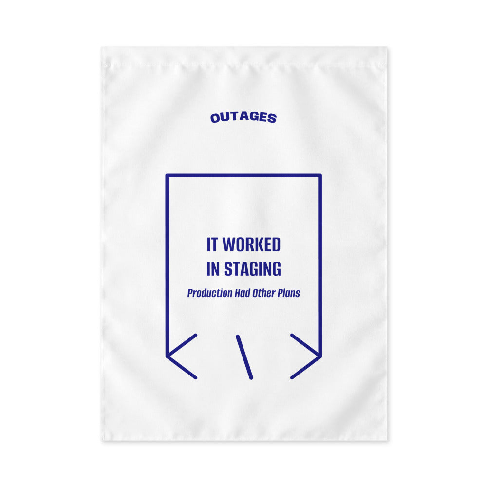 It Worked In Staging — White Navy back mockup