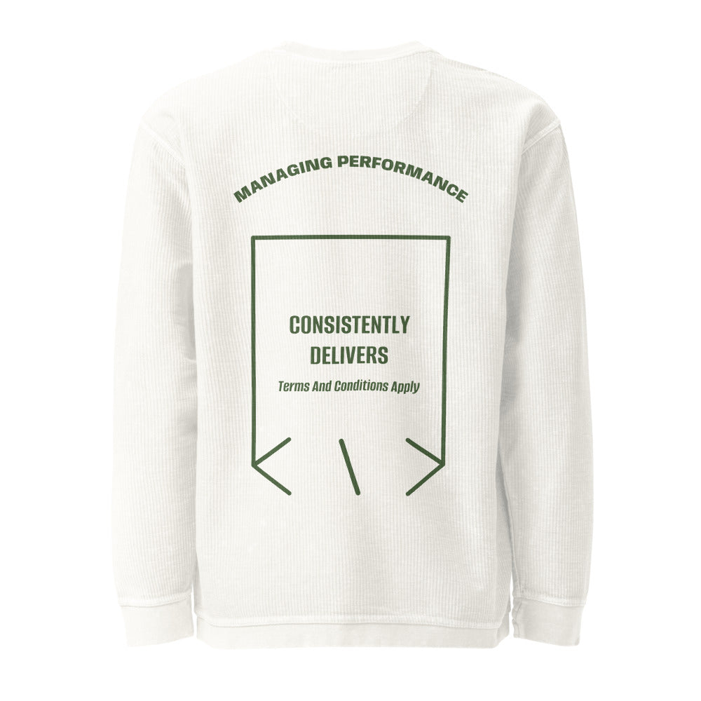 Consistently Delivers — Ivory Green back mockup