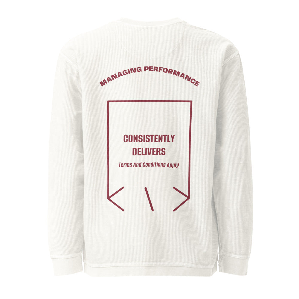 Consistently Delivers — Ivory Maroon back mockup
