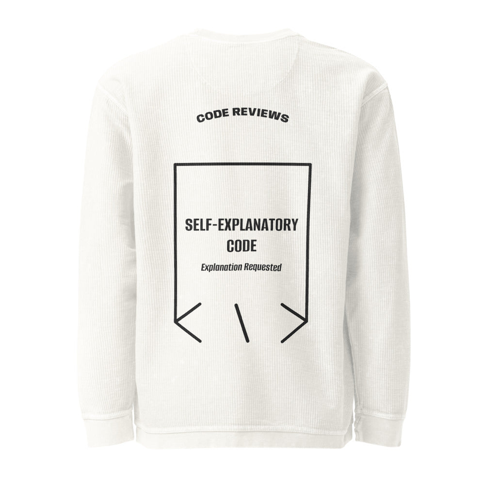 Self-Explanatory Code — Ivory Black back mockup
