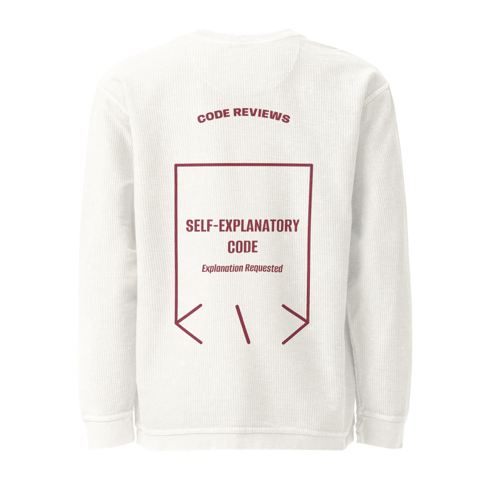 Self-Explanatory Code — Ivory Maroon back mockup