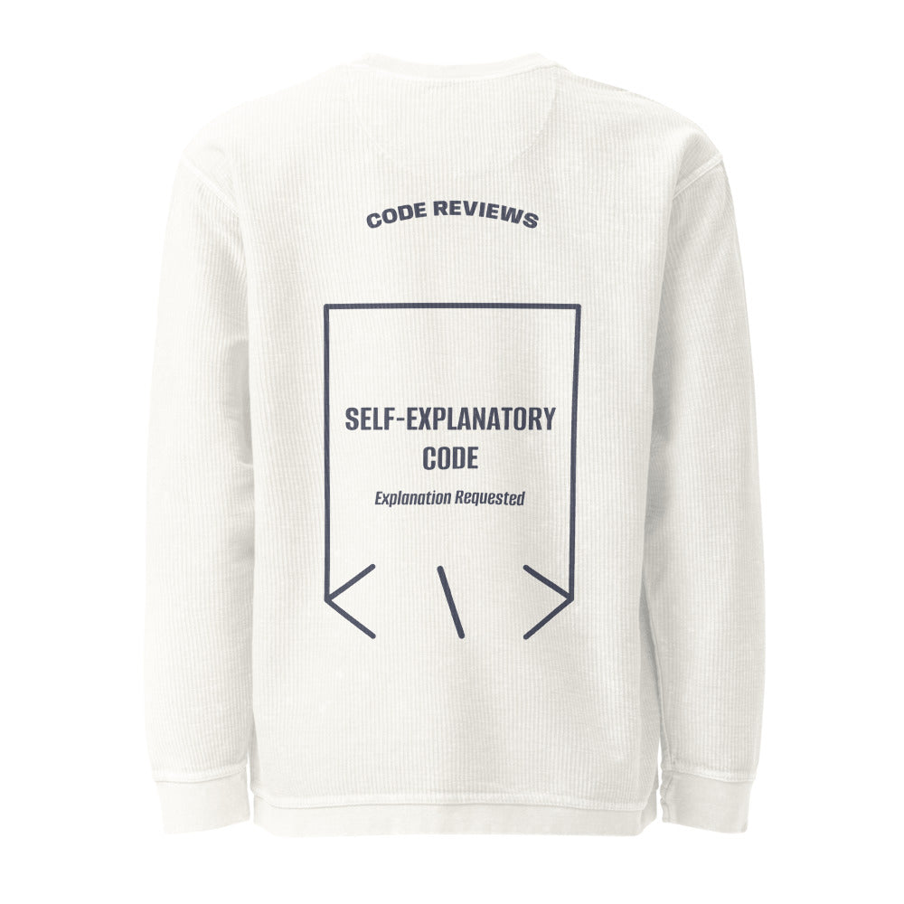 Self-Explanatory Code — Ivory Navy back mockup