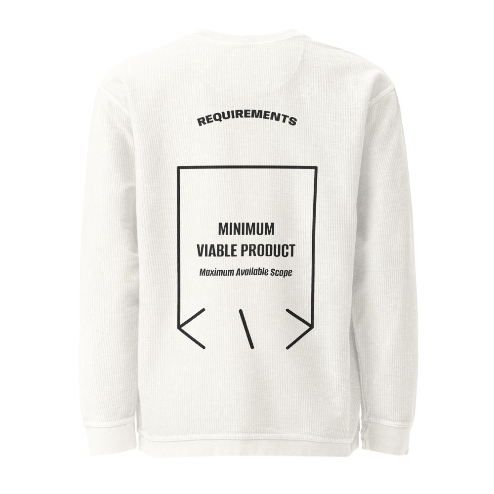 Minimum Viable Product — Ivory Black back mockup