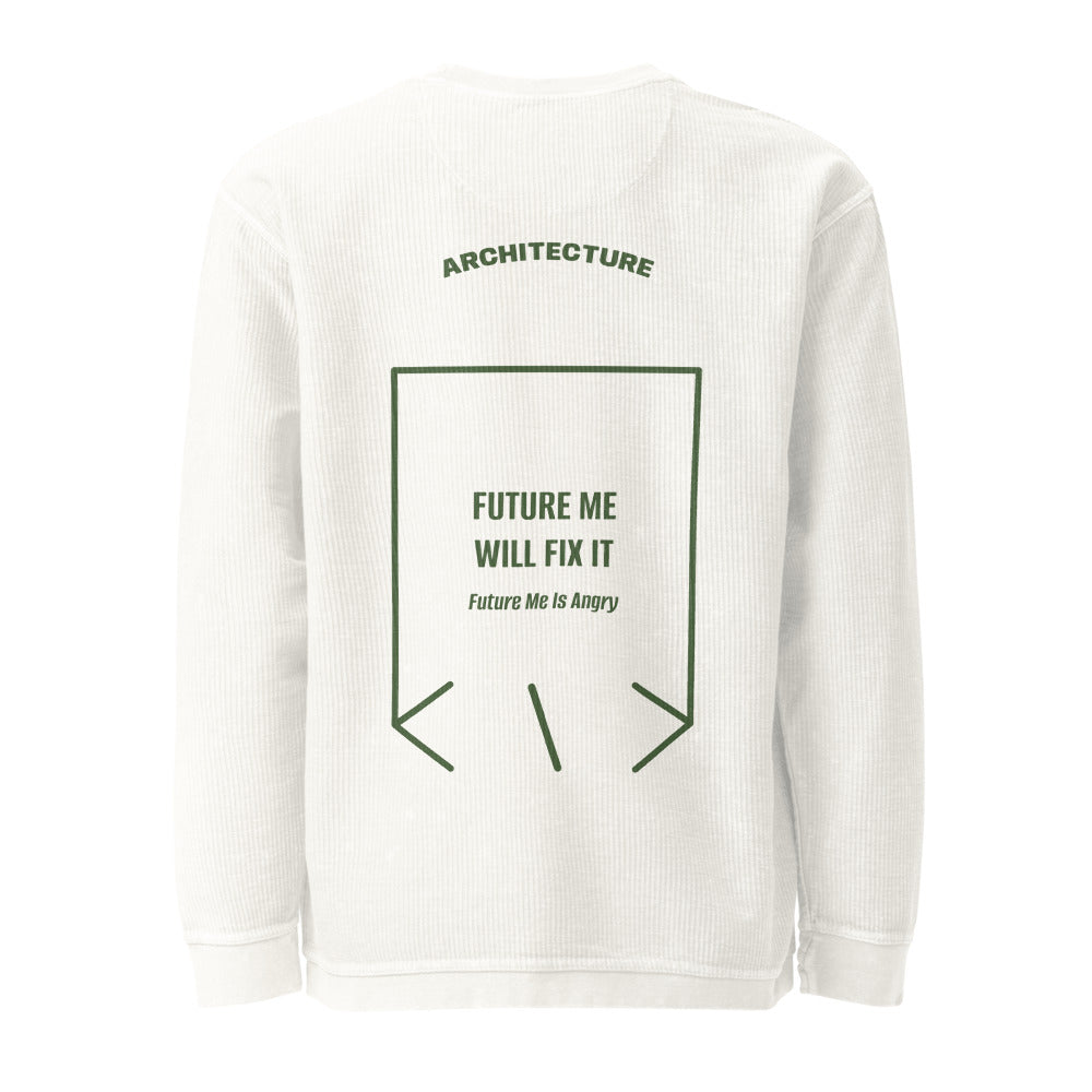 Future Me Will Fix It — Ivory Green back mockup