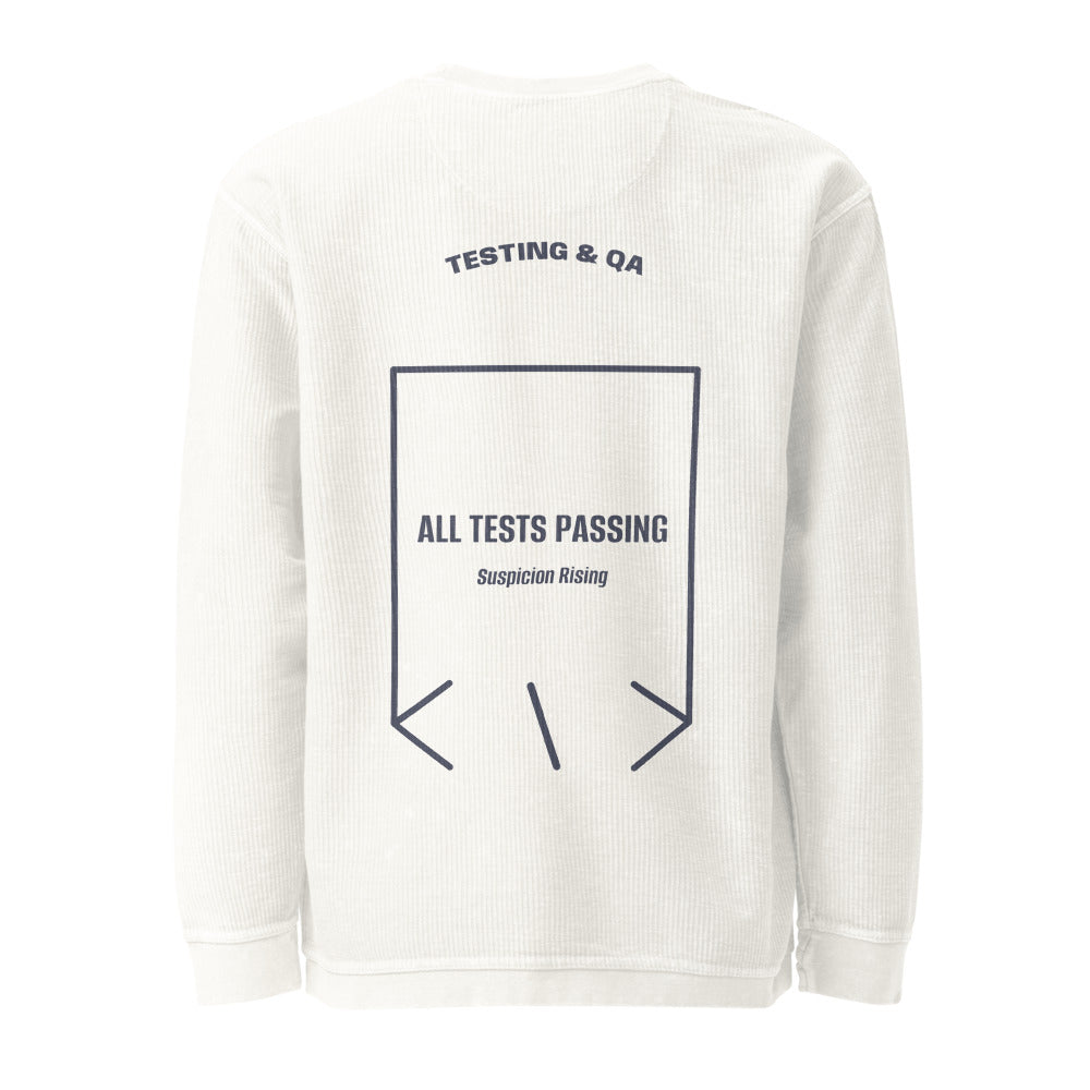All Tests Passing — Ivory Navy back mockup