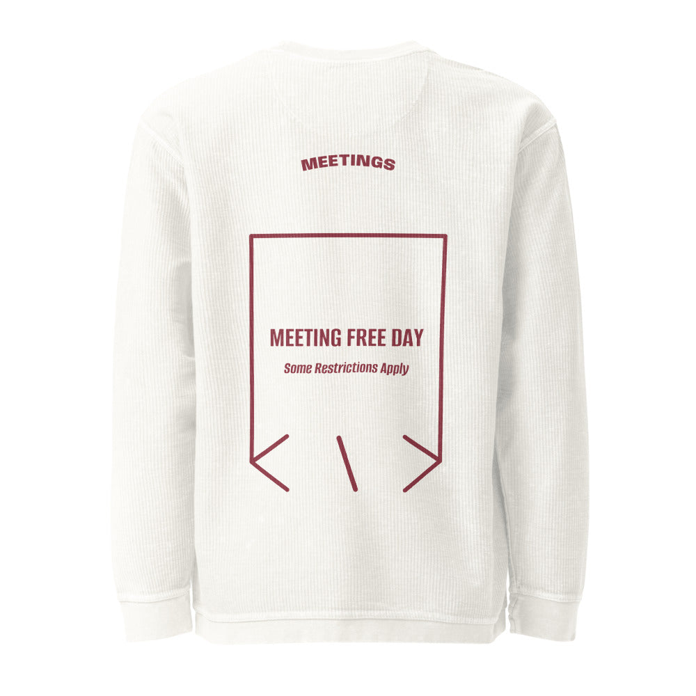 Meeting Free Day — Ivory Maroon back mockup