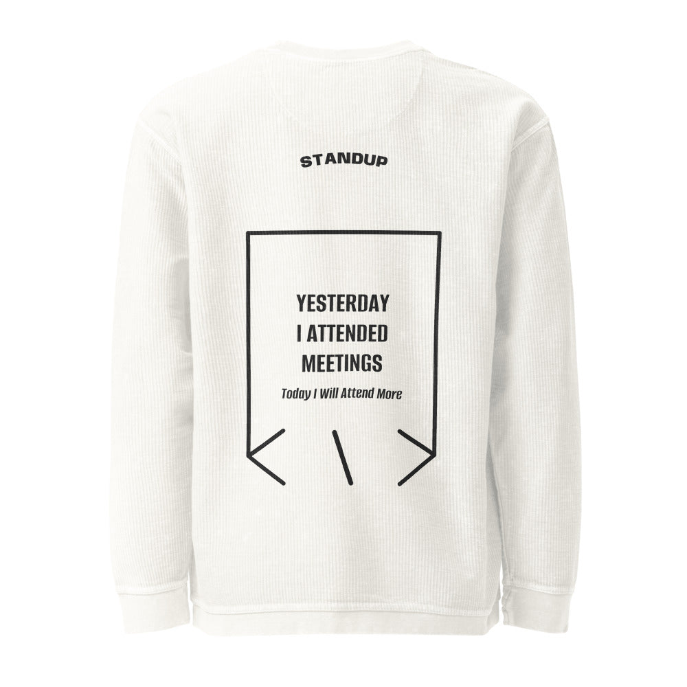 Yesterday I Attended Meetings — Ivory Black back mockup