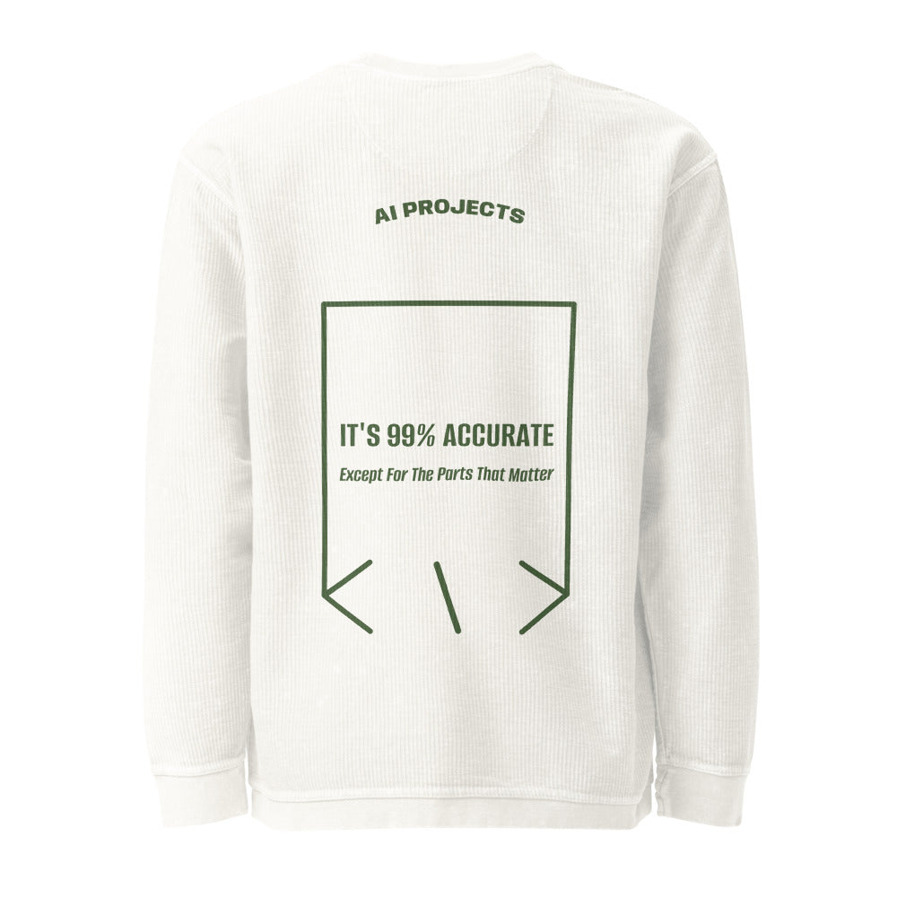 It's 99% Accurate — Ivory Green back mockup