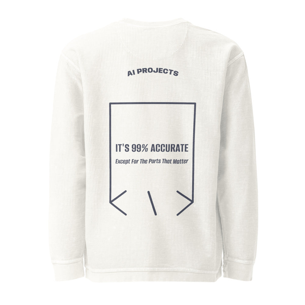 It's 99% Accurate — Ivory Navy back mockup