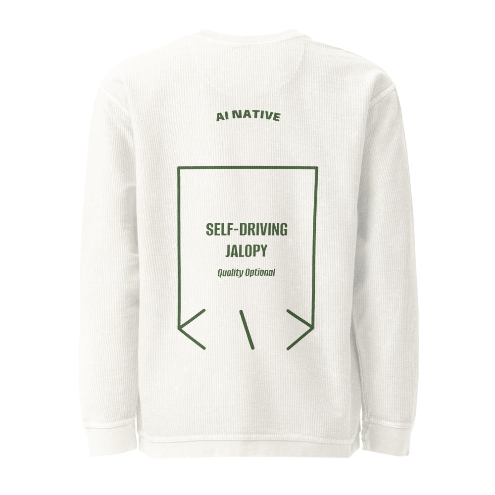 Self-Driving Jalopy — Ivory Green back mockup