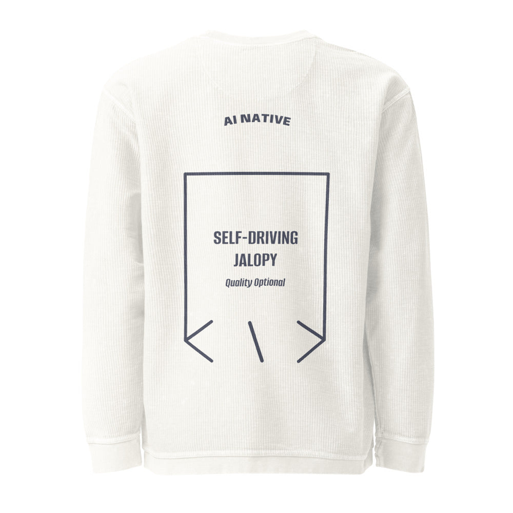Self-Driving Jalopy — Ivory Navy back mockup