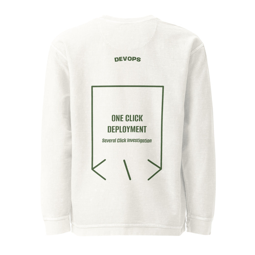 One Click Deployment — Ivory Green back mockup