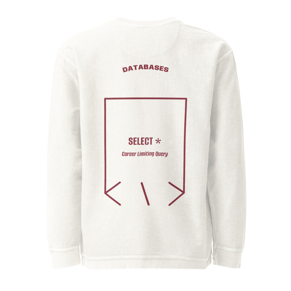 SELECT * — Ivory Maroon back mockup