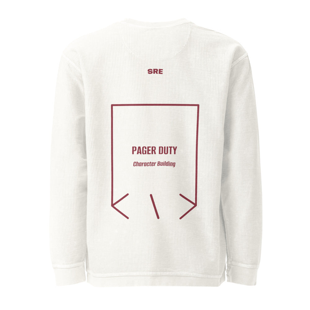Pager Duty — Ivory Maroon back mockup