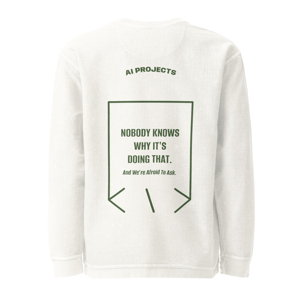 Nobody Knows Why It's Doing That. — Ivory Green back mockup