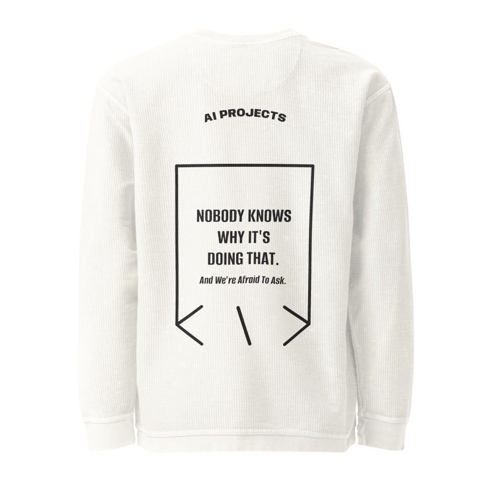 Nobody Knows Why It's Doing That. — Ivory Black back mockup