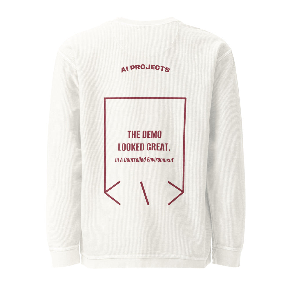 The Demo Looked Great. — Ivory Maroon back mockup