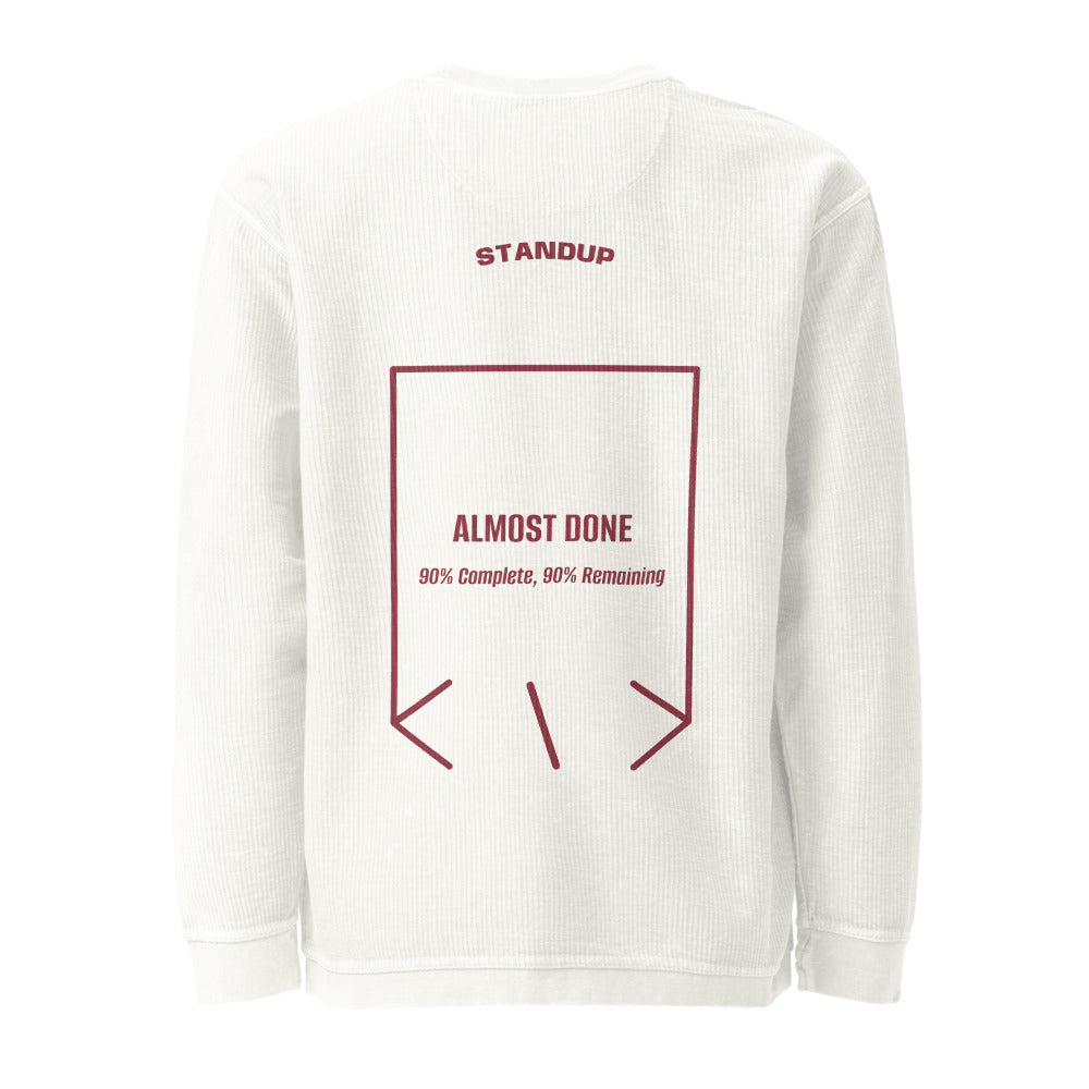 Almost Done — Ivory Maroon back mockup