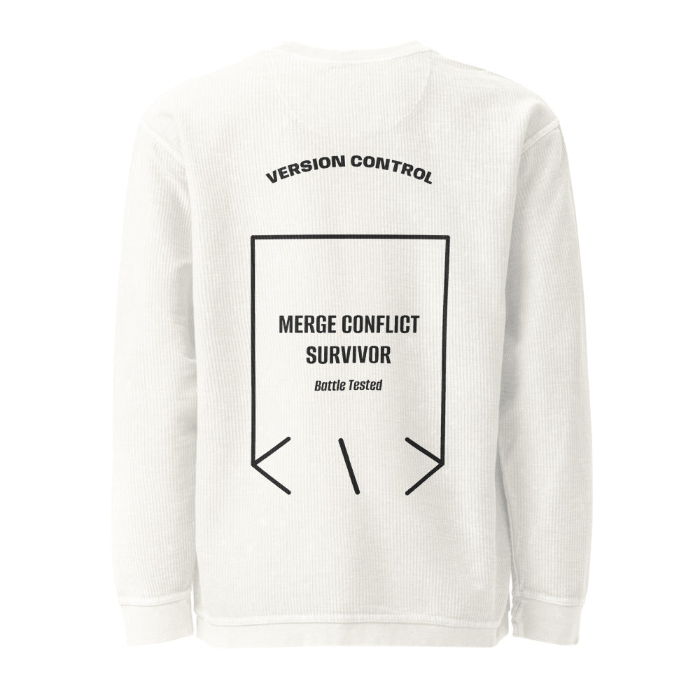 Merge Conflict Survivor — Ivory Black back mockup