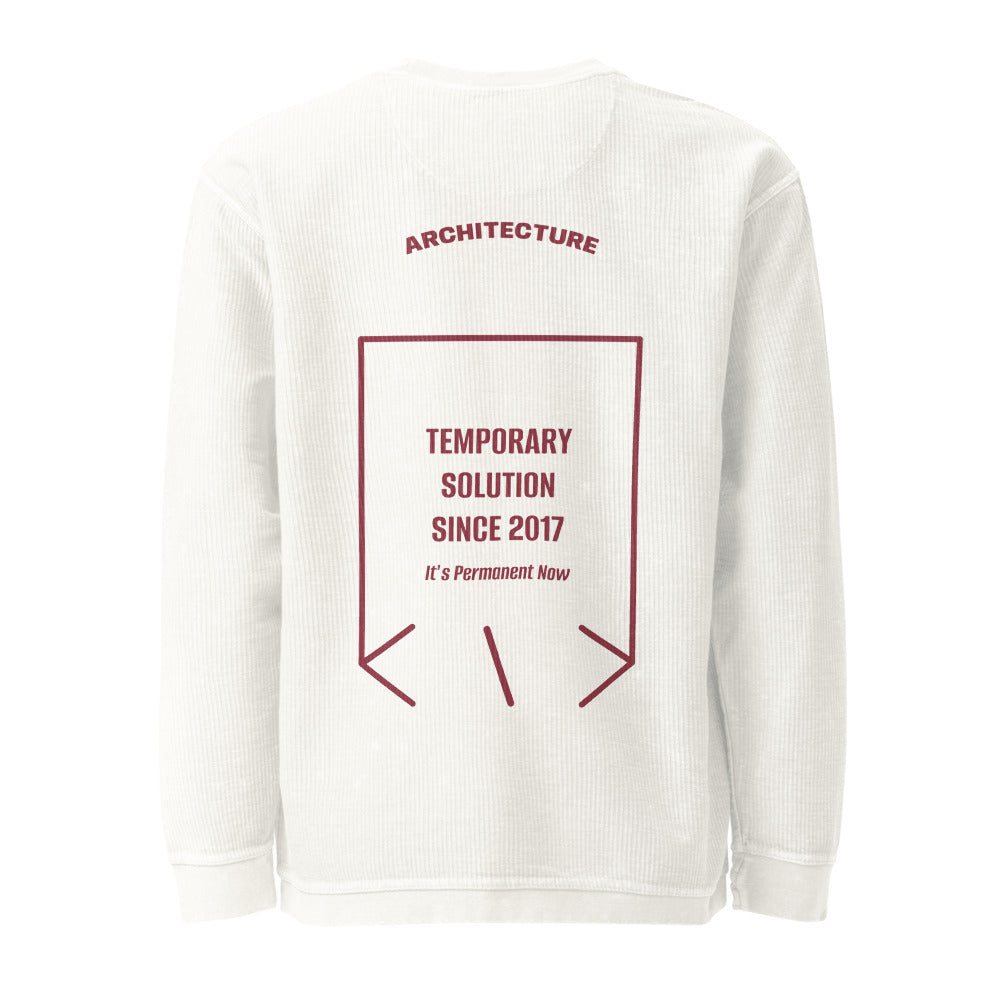 Temporary Solution Since 2017 — Ivory Maroon back mockup