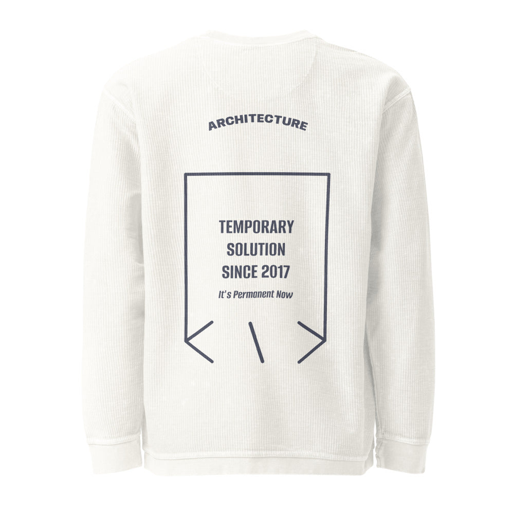 Temporary Solution Since 2017 — Ivory Navy back mockup