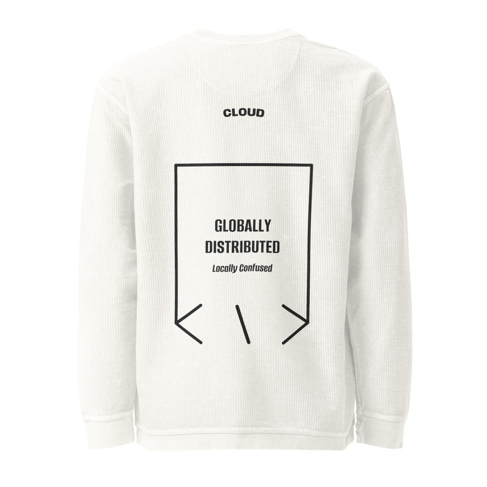 Globally Distributed — Ivory Black back mockup