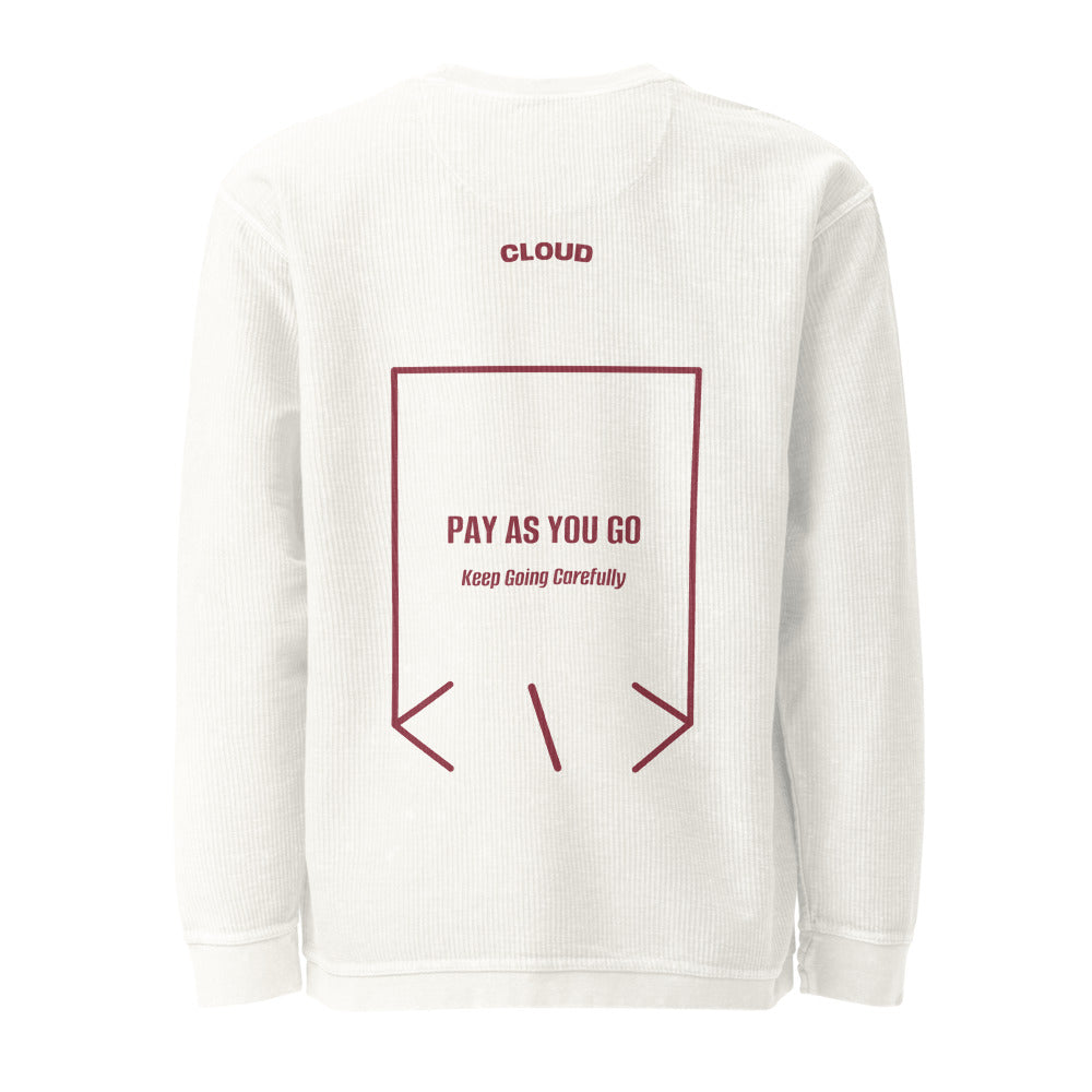 Pay As You Go — Ivory Maroon back mockup