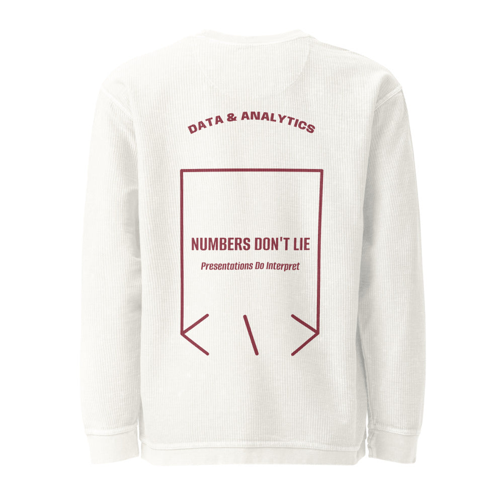Numbers Don't Lie — Ivory Maroon back mockup