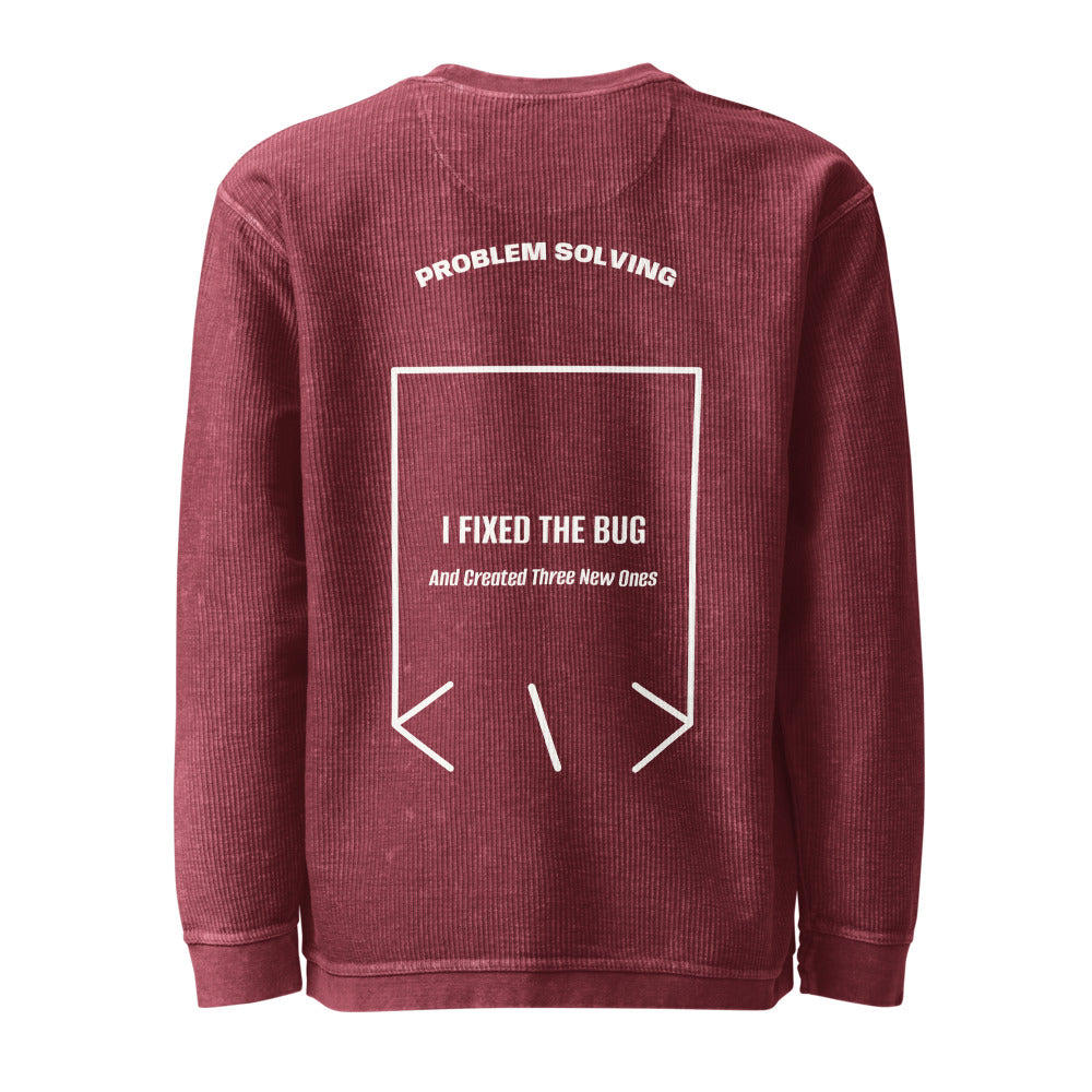 I Fixed The Bug — Maroon Ivory back mockup