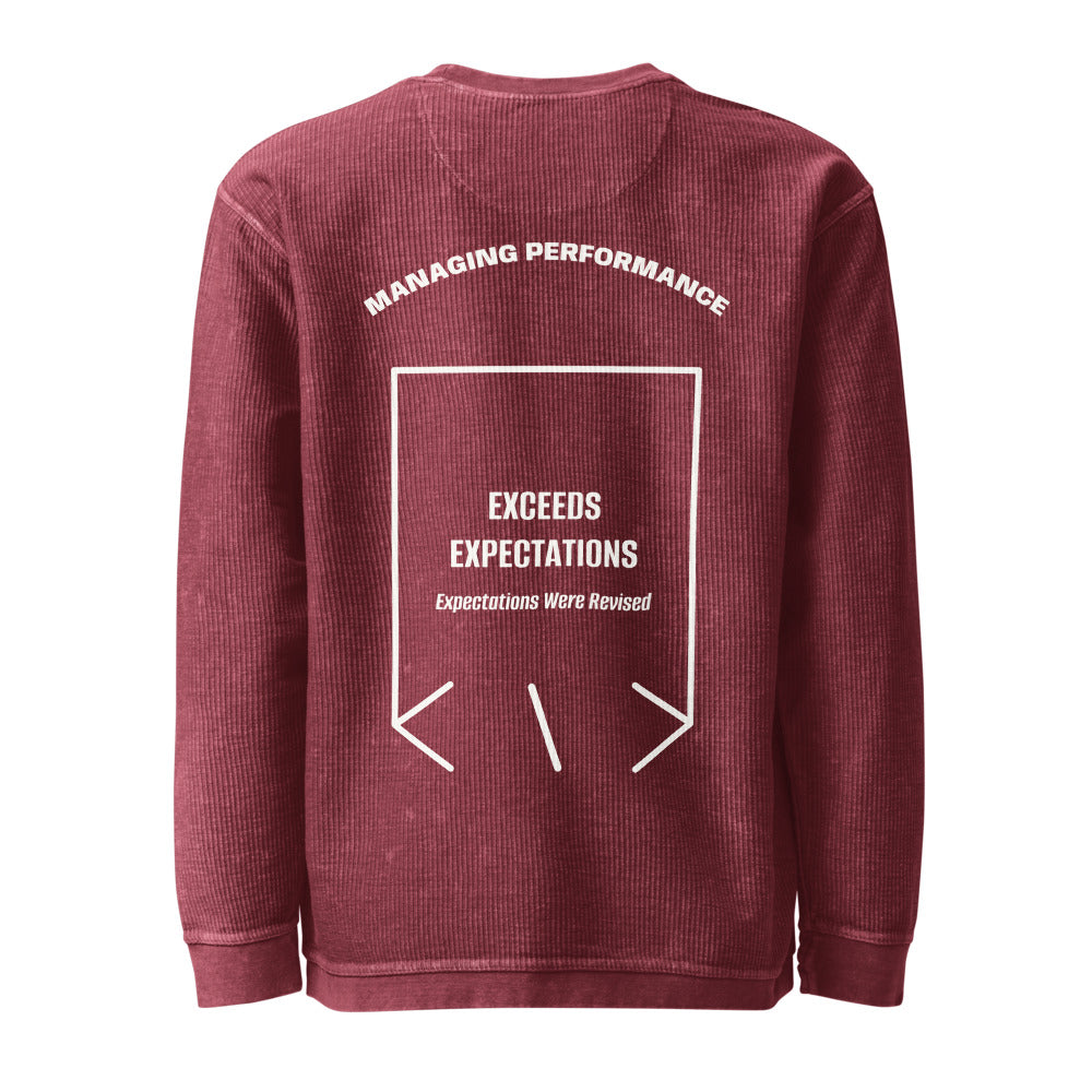 Exceeds Expectations — Maroon Ivory back mockup