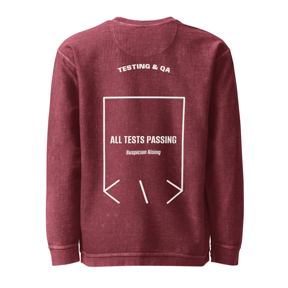 All Tests Passing — Maroon Ivory back mockup