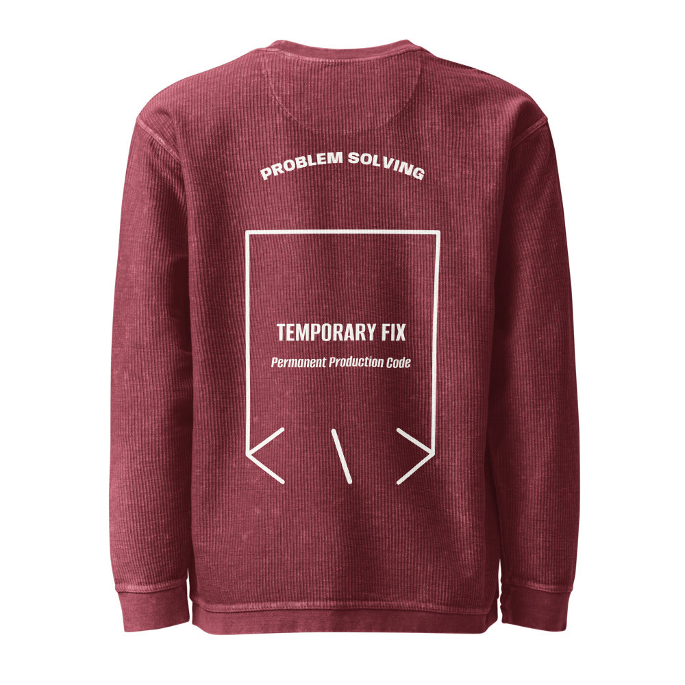 Temporary Fix — Maroon Ivory back mockup