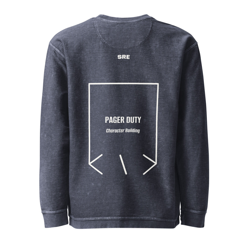 Pager Duty — Navy Ivory back mockup