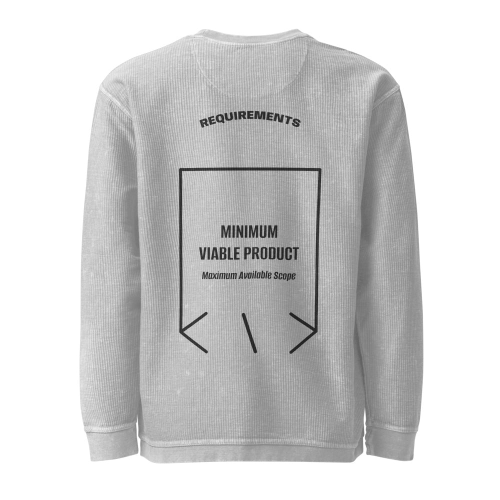 Minimum Viable Product — Silver Black back mockup