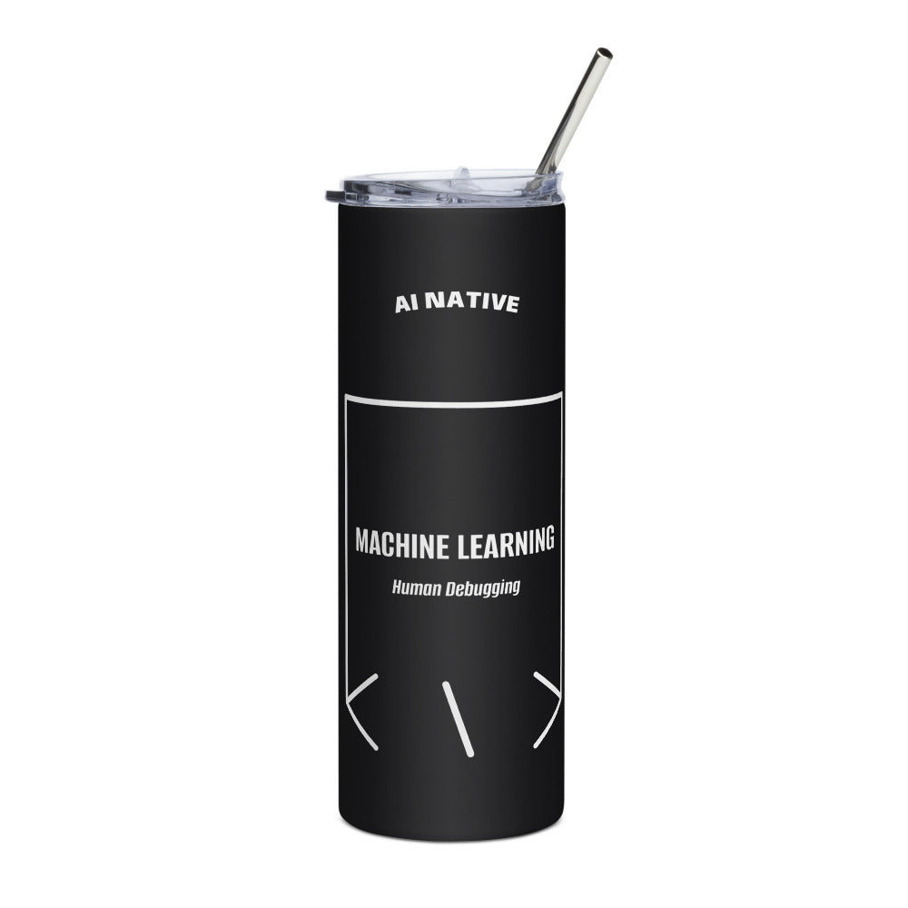 Machine Learning — Black White back mockup (20 oz)