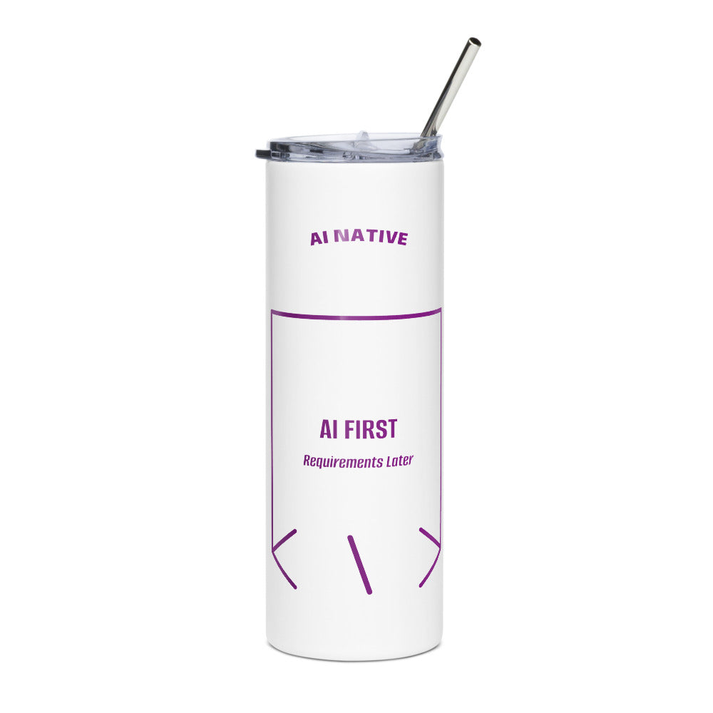 AI First — White Purple back mockup (20 oz)
