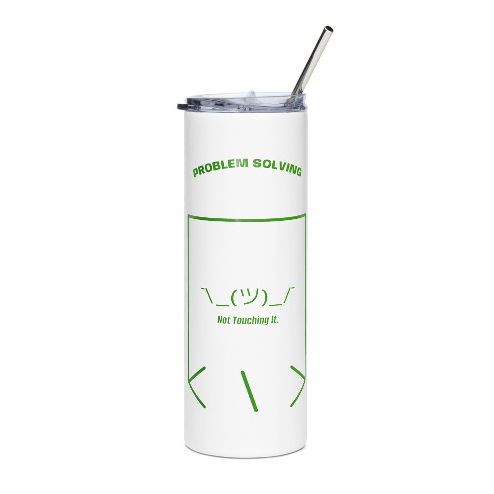¯\_(ツ)_/¯ — White Green back mockup (20 oz)