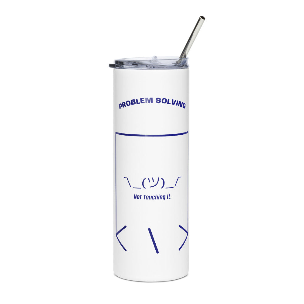 ¯\_(ツ)_/¯ — White Navy back mockup (20 oz)
