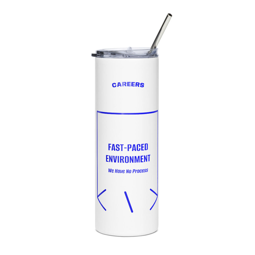 Fast-Paced Environment — White Blue back mockup (20 oz)