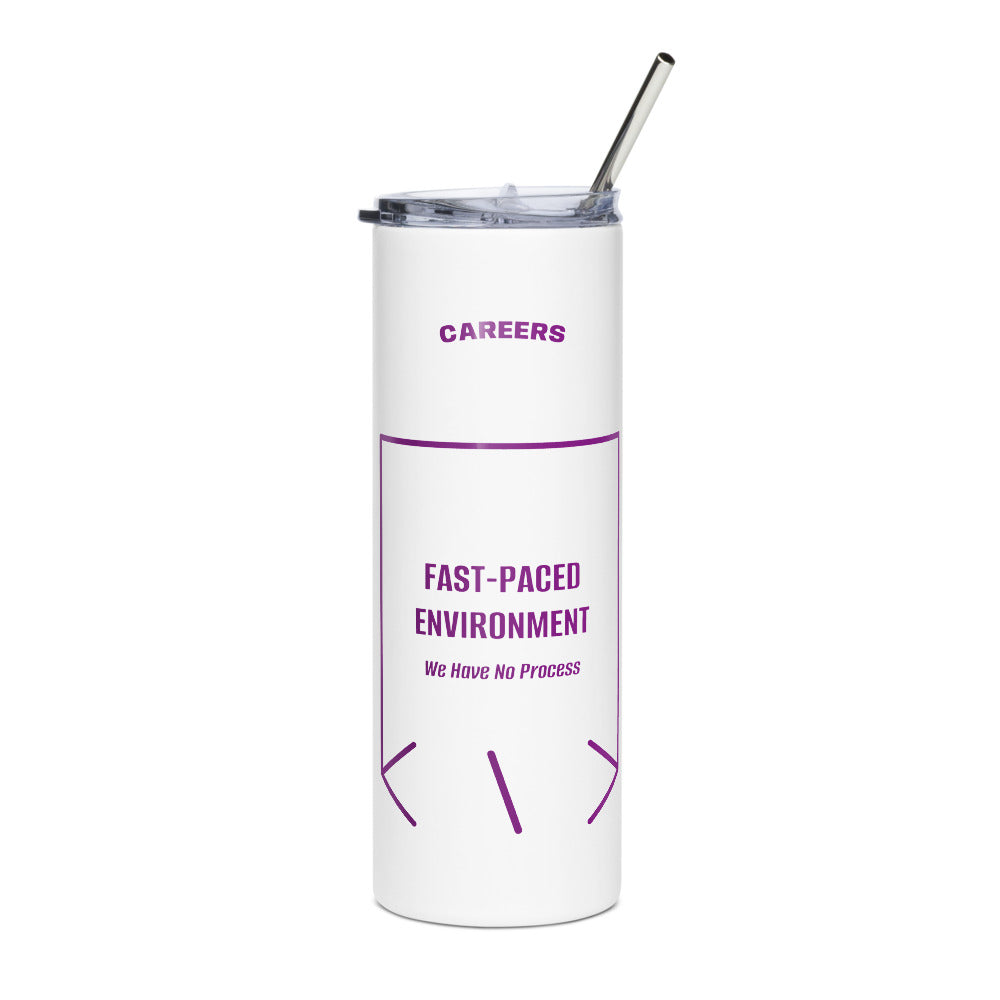 Fast-Paced Environment — White Purple back mockup (20 oz)