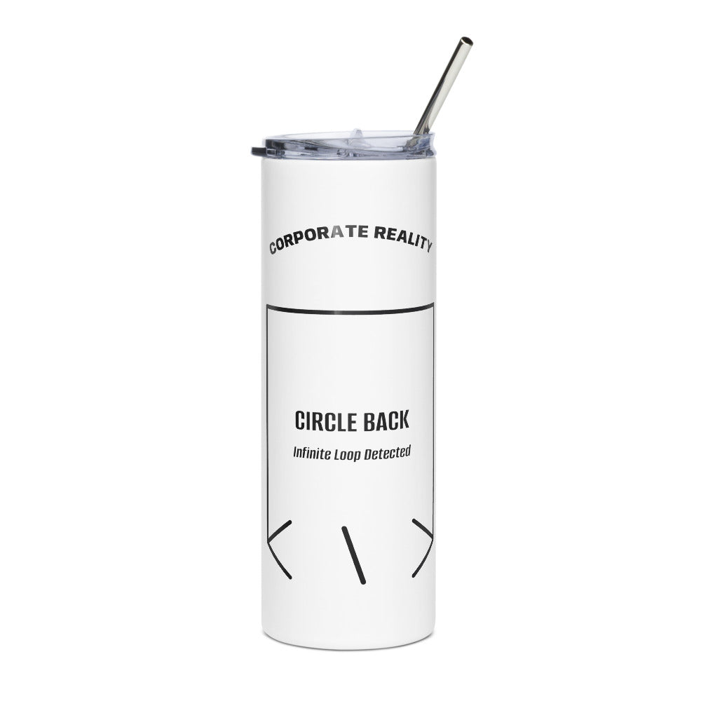 Circle Back — White Black back mockup (20 oz)