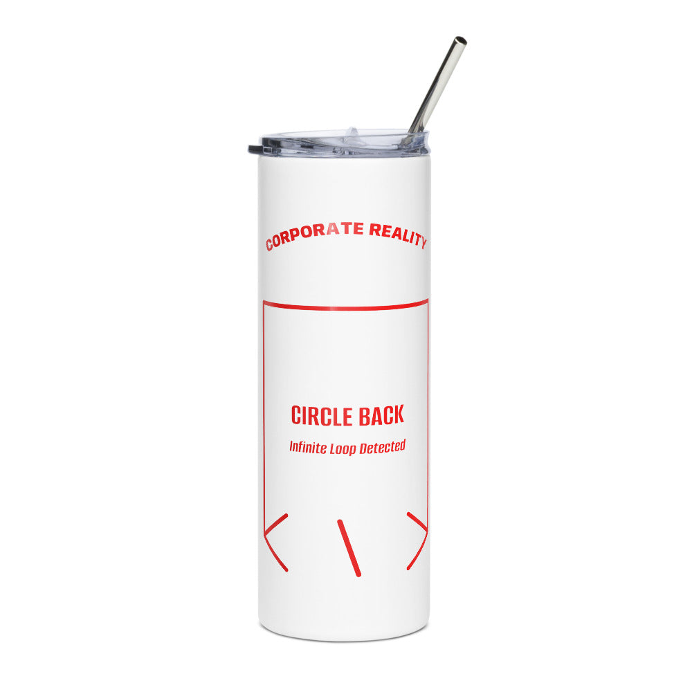 Circle Back — White Red back mockup (20 oz)
