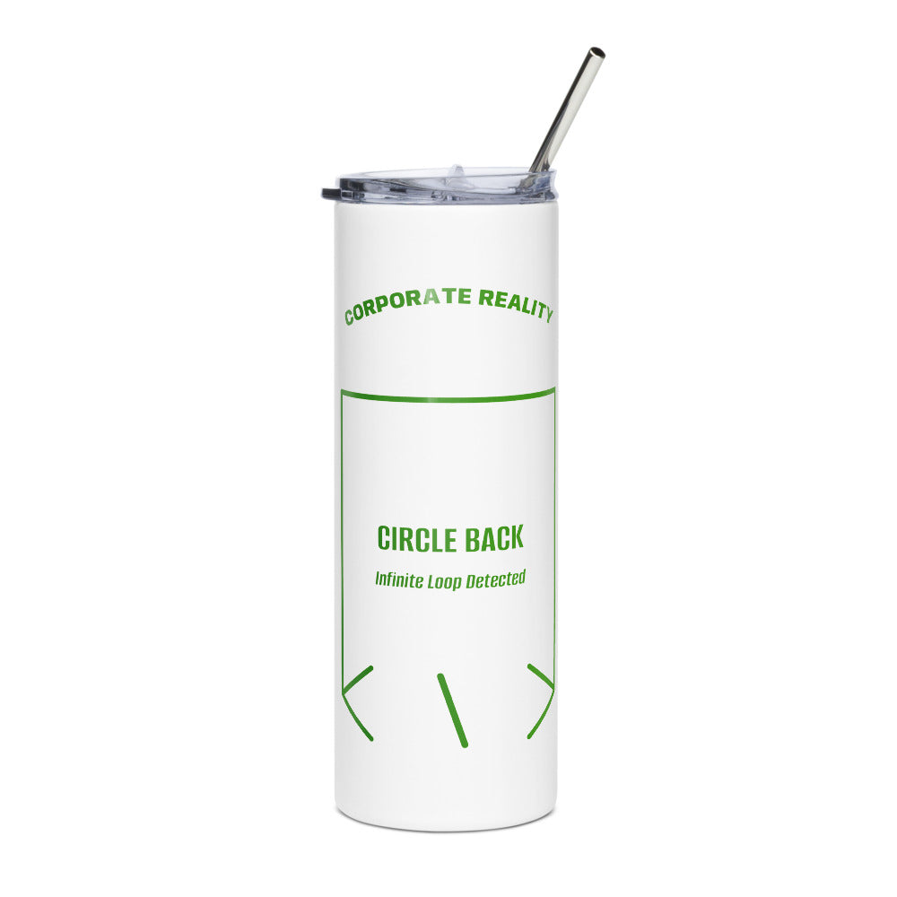 Circle Back — White Green back mockup (20 oz)