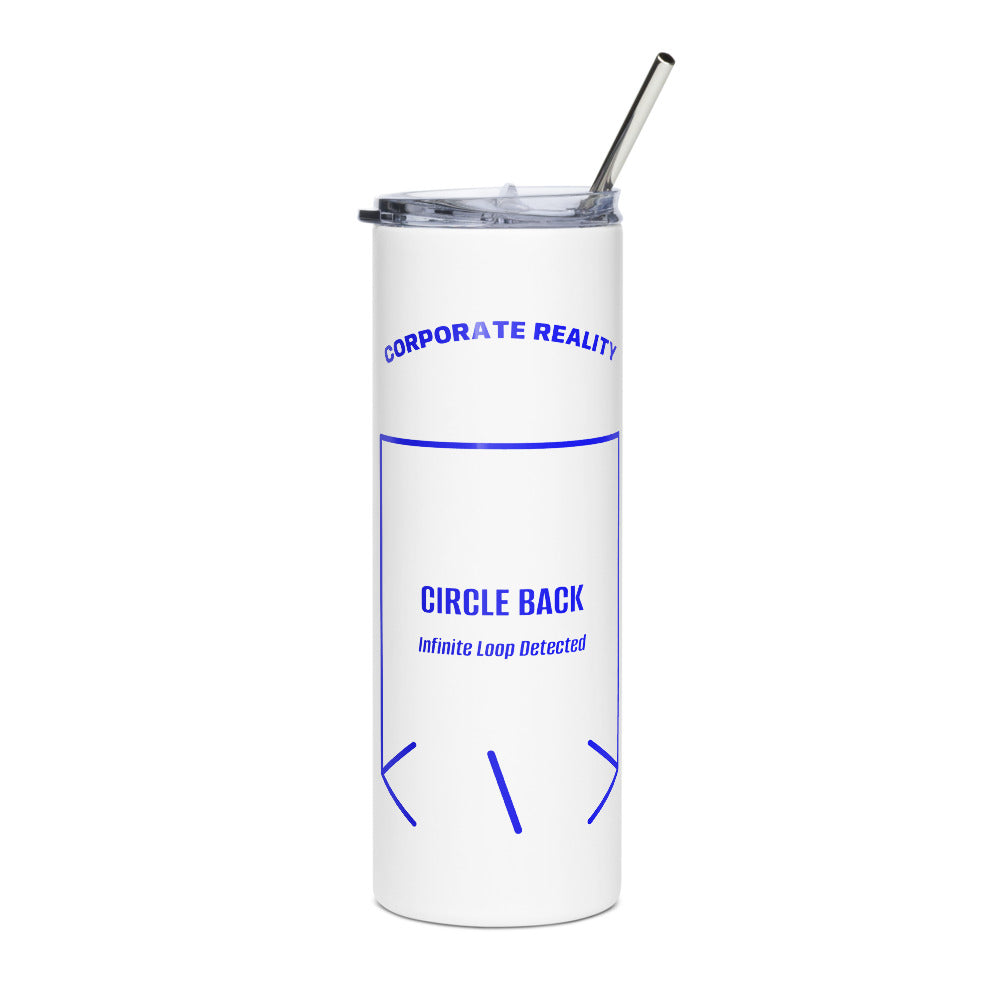 Circle Back — White Blue back mockup (20 oz)