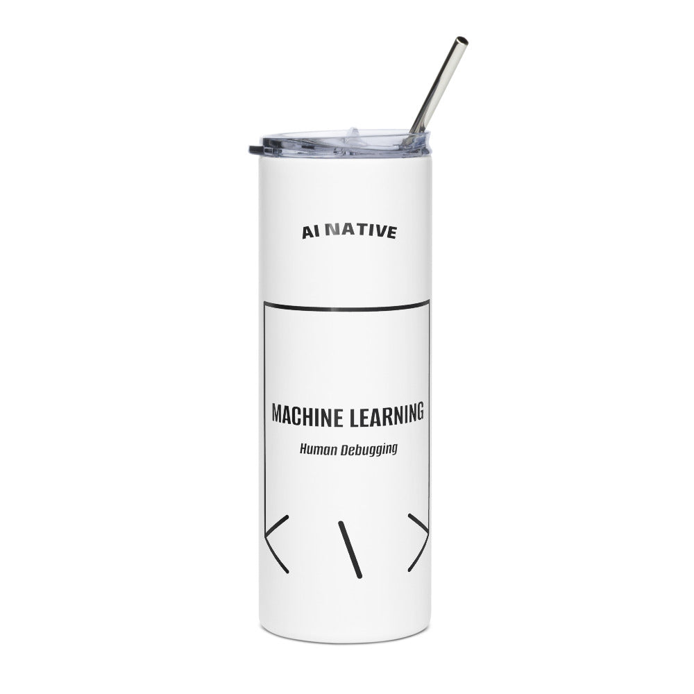 Machine Learning — White Black back mockup (20 oz)