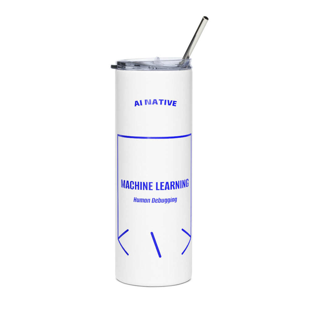 Machine Learning — White Blue back mockup (20 oz)